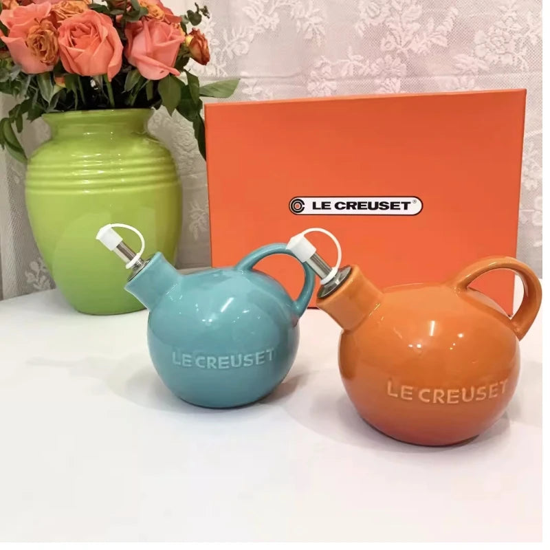 Cool Color Ceramic Oil Pot Seasoning Packaging Bottle Kitchen Household Use A Good Cook Helper Kitchen Accessories