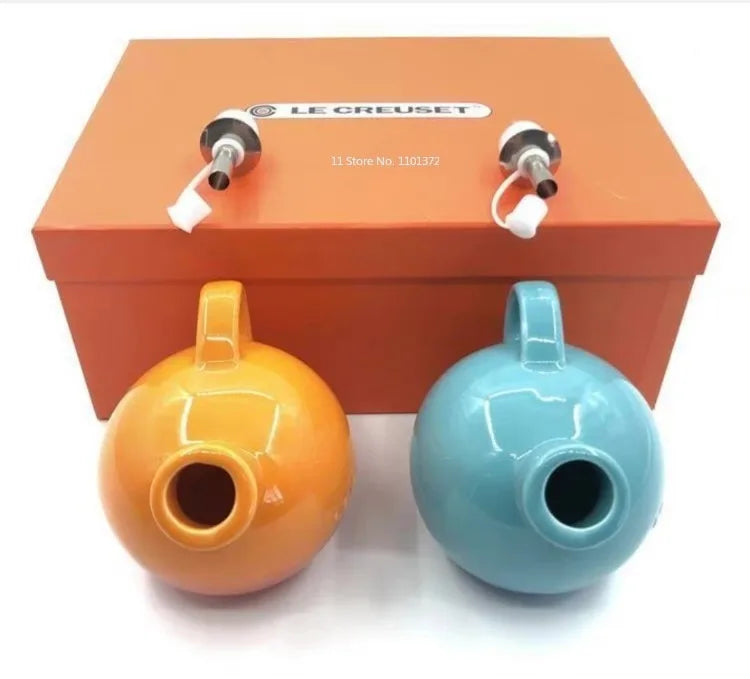Cool Color Ceramic Oil Pot Seasoning Packaging Bottle Kitchen Household Use A Good Cook Helper Kitchen Accessories